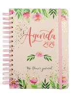 Agenda Espiral Doble Finocam The Flower Journal Ene-dic 2026 E10 - 155x212 Mm 1 Día Página Rosa Español