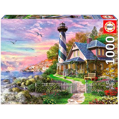 Puzzle Faro En rock bay educa borras genuine 1.000 piezas 17740 1000 lighthouse 12