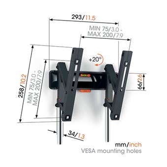 Soporte de pared Inclinable Vogel's TVM 3215 para TV 19-43, hasta 20º/ 15  kg - Soporte de pared - Los mejores precios