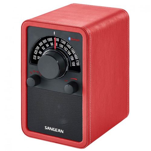 Radio Bluetooth Sangean Wr-15bt Rojo Cuero