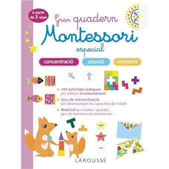 Gran quadern Montessori especial concentració, atenció i mem