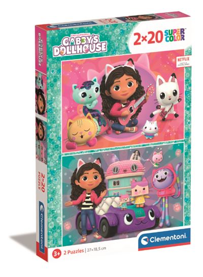 Clementoni puzzle 2x20 gabby's dollhouse