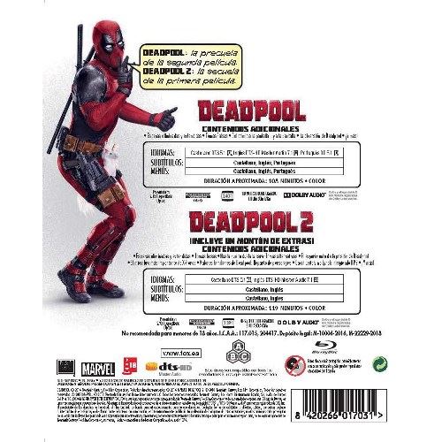 Deadpool 1+2 (4K UHD + Blu-ray) Pack 2 peliculas [Blu-ray]