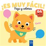 ¡Es muy fácil! Pega y colorea. Gato