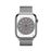 Apple Watch S8 45mm LTE Caja de acero inoxidable Plata y correa Loop milanese plata