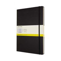 Libreta Moleskine Clásica tapa dura cuadriculada negra cuaderno con hojas rayadas blanda y cierre tamaño a4 21 x 29.7 192