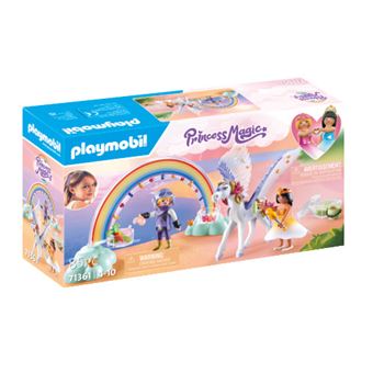 PLAYMOBIL Pegaso Con Arcoíris En Las Nubes: Juguete Mágico Para Niños +4 Años