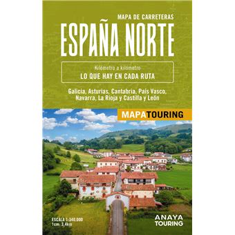 Mapa de carreteras de España Norte 1:340.000