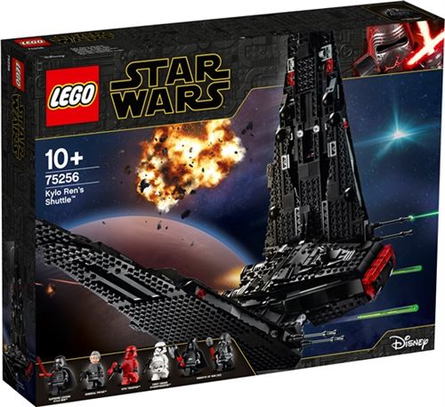 Lego Star Wars tm lanzadera de kylo ren set nave espacial inspirada en guerra las galaxias episodio ix incluye dos disparadores juguete el ascenso skywalker 75256 para niños +10 años 6 figuras 10 1005