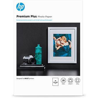 precio Húmedo Decisión HP CR672A Papel fotográfico satinado Premium Plus 20 hojas A4 - Papel de  impresora - Comprar en Fnac