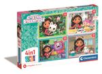 Clementoni puzzle 4in1 la casa de muñecas de gabby