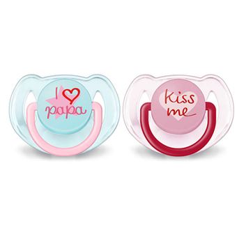 Chupete Philips Classic SCF172/72 Mensajes Verde/Rosa Kit