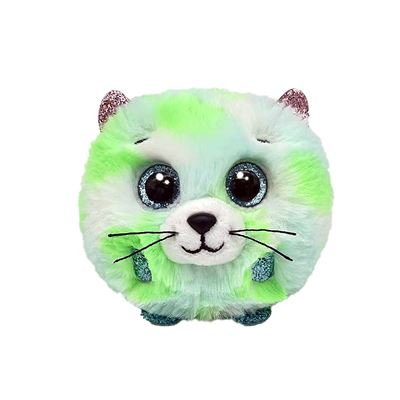 Peluche ty puffies evie grean cat 10cm