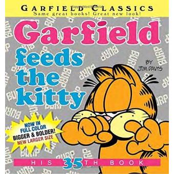 Garfield feeds the kitty