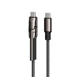 Cable de carga y transferencia de datos Ksix con soporte USB-C/USB-C 60W Power Delivery 1m Negro