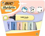 10 Fluorescentes Bic Flat Pastel