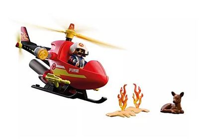 Playmobil city action helicóptero de bomberos