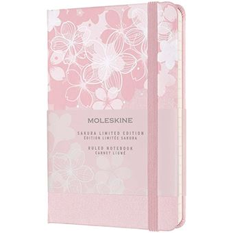 Cuaderno Moleskine Sakura pocket rayas tapa dura rosa oscuro - Ed limitada