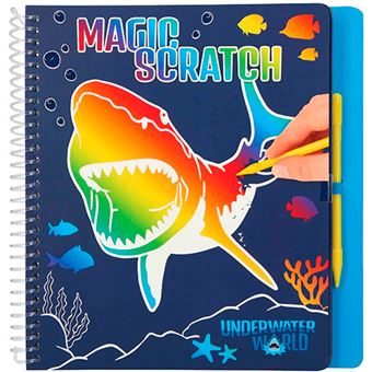 Libro para colorear Magic Scratch Dino World Underwater