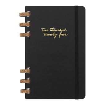 Agenda Mood 2021 De 13 X 8 Cm, Semanal, Intercambiable En Espiral, Con Cordón Atemporal Negro