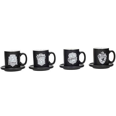 Set De 4 tazas harry potter emblemas las casas hogwarts mini sd toys regalo