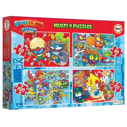 Disney Multi 4 Classics 50-80-100 Pieces Puzzle Multicolor