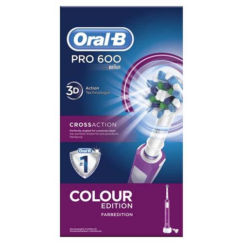 Cepillo de dientes eléctrico Oral B Pro 600 CrossAction Morado
