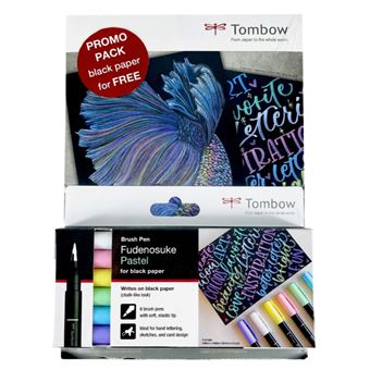 Estuche con 6 rotuladores Tombow Fudenosuke colores pastel - Kit, bolso y  estuche - Los mejores precios