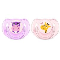 Chupete Philips Classic SCF169/28 Animales Rosa Kit