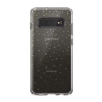 Funda Speck Presidio Clear Glitter Gold para Samsung Galaxy S10+