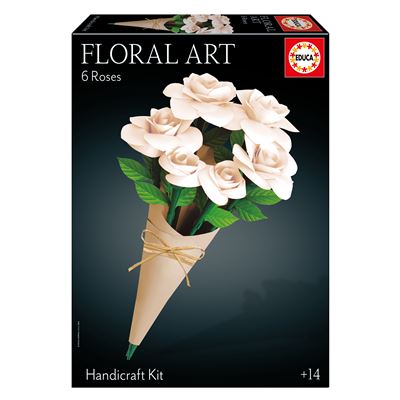 Floral art ramo de 6 rosas blancas