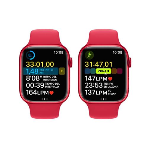 Apple Watch S8 45mm GPS Caja de aluminio (PRODUCT)RED y correa 