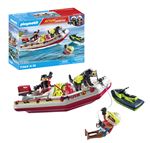Playmobil 71464 action heroes bote de bomberos con moto acuática