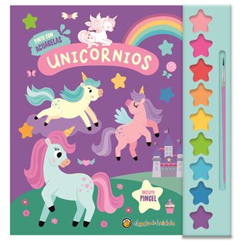Unicornios-9 Acuarelas+1 Pincel