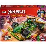 Lego Verdes/Doradas Ninjago 71828 Coche De Carreras Con Motor De Carga Manual De Lloyd