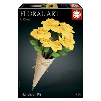 Ramo 6 rosas amarillas floral art educa