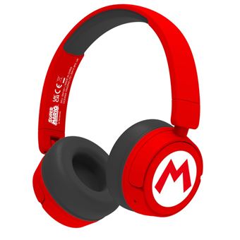 Auriculares infantiles Bluetooth OTL Súper Mario Logo Rojo