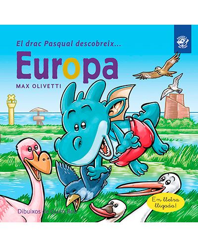 El Drac Pasqual descobreix europa conte infantil en català lletra lligada per conscienciar sobre canvi climàtic amb la greta thunberg 5 libro max olivetti tapa