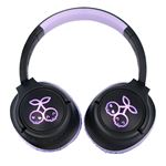 Auriculares Bluetooth OTL Kuromi con luz LED Negro y Lila