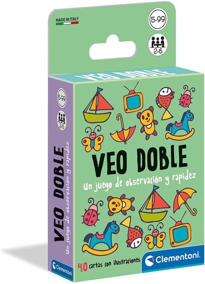 Juego de cartas clementoni cartas veo doble