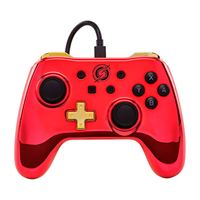 Mando Power traveller Logo Samus Cromado Rojo para Nintendo Switch