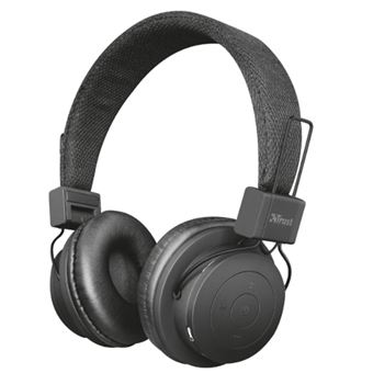 Auriculares Bluetooth Trust Urban Leva Negro