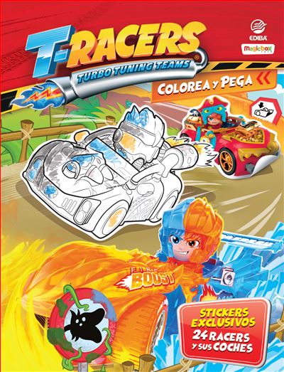 Libro Para Colorear Y Pegar T-Racers - España -