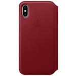 Funda Apple Leather Folio Rojo para iPhone X