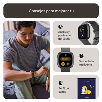 Smartwatch Fitbit Sense 2 Gris/Grafito - Reloj conectado