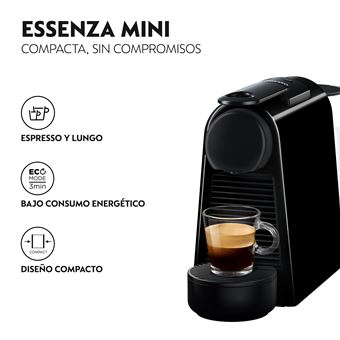 Cafetera de cápsulas Nespresso De'Longhi Essenza Mini EN85.B 19 bar, 0.6 L  Negro - Comprar en Fnac