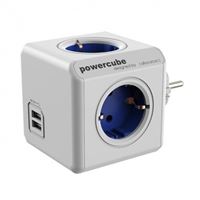 Regleta PowerCube Original Azul 4 tomas + 2 USB