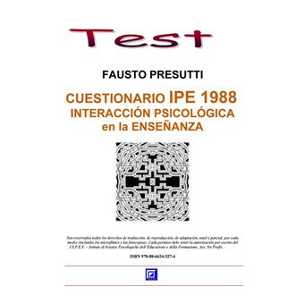 Cuestionario IPE 1988. Interacciòn Psicològica en la Ensenanza. - 1