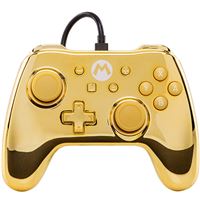 Mando Power traveller Logo Mario Cromado Dorado para Nintendo Switch