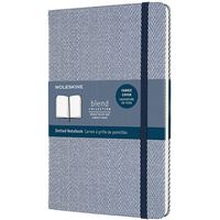 Cuaderno Moleskine Blend large puntos tapa dura harringbone azul